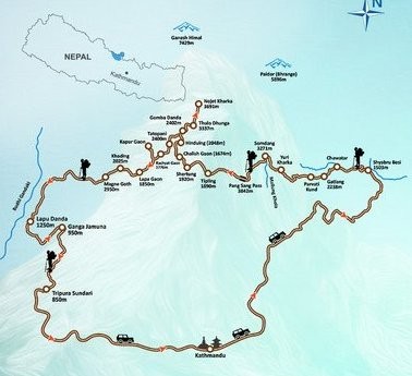 Ruby Valley Trek Map